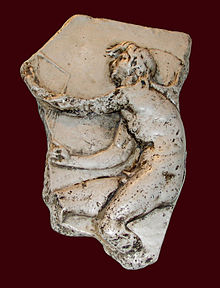 Statua in bronzo di Kairòs di Lisippo. Copia di Traù