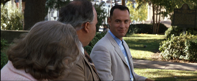 Tom Hanks in una famosa scena del film