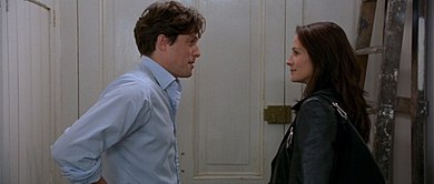 Hugh Grant e Julia Robert in una bellissima scena del film